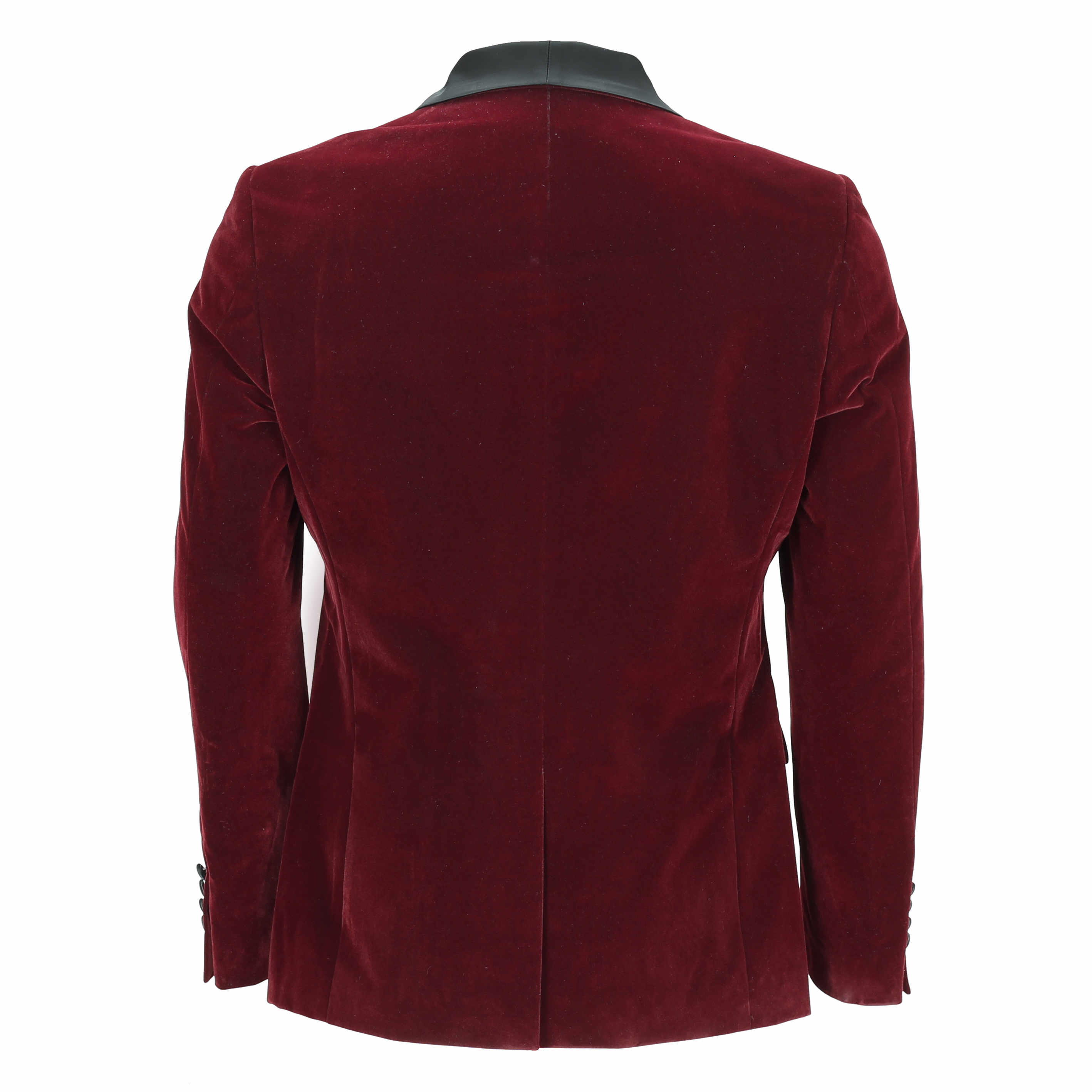 Herren Designer Schwarz Samt Jacke Mantel Jacke Blazer Zweireihig